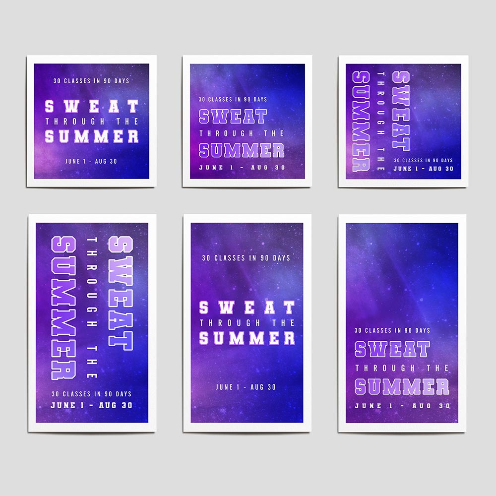 SC Sweat Through Summer Social Posts + Stories